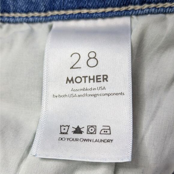 Mother Hustler Two Step Ankle Fray 28 Cropped Flare Raw Hem '70s Revival Denim - Picture 3 of 12